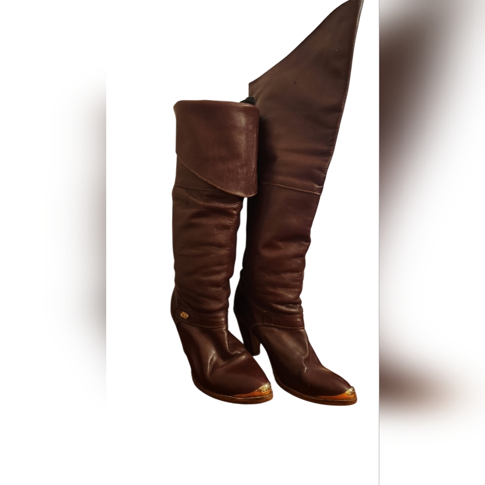 Dingo Ox Blood Leather Over the Knee Boots